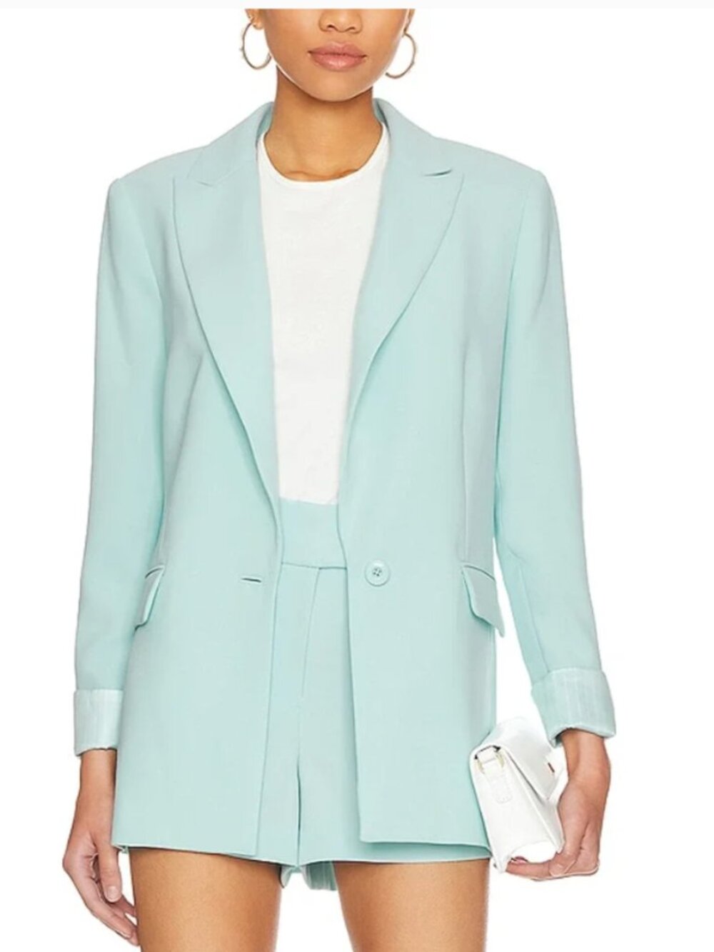 Alice And Olivia Tailored Julep Justine Roll Cuff Blazer Size 4